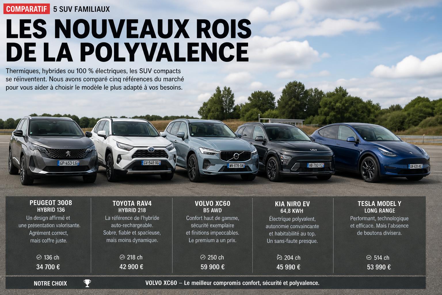 découvrez notre comparatif 2026 des suv les plus fiables pour choisir le modèle qui correspond parfaitement à vos besoins et à votre budget.