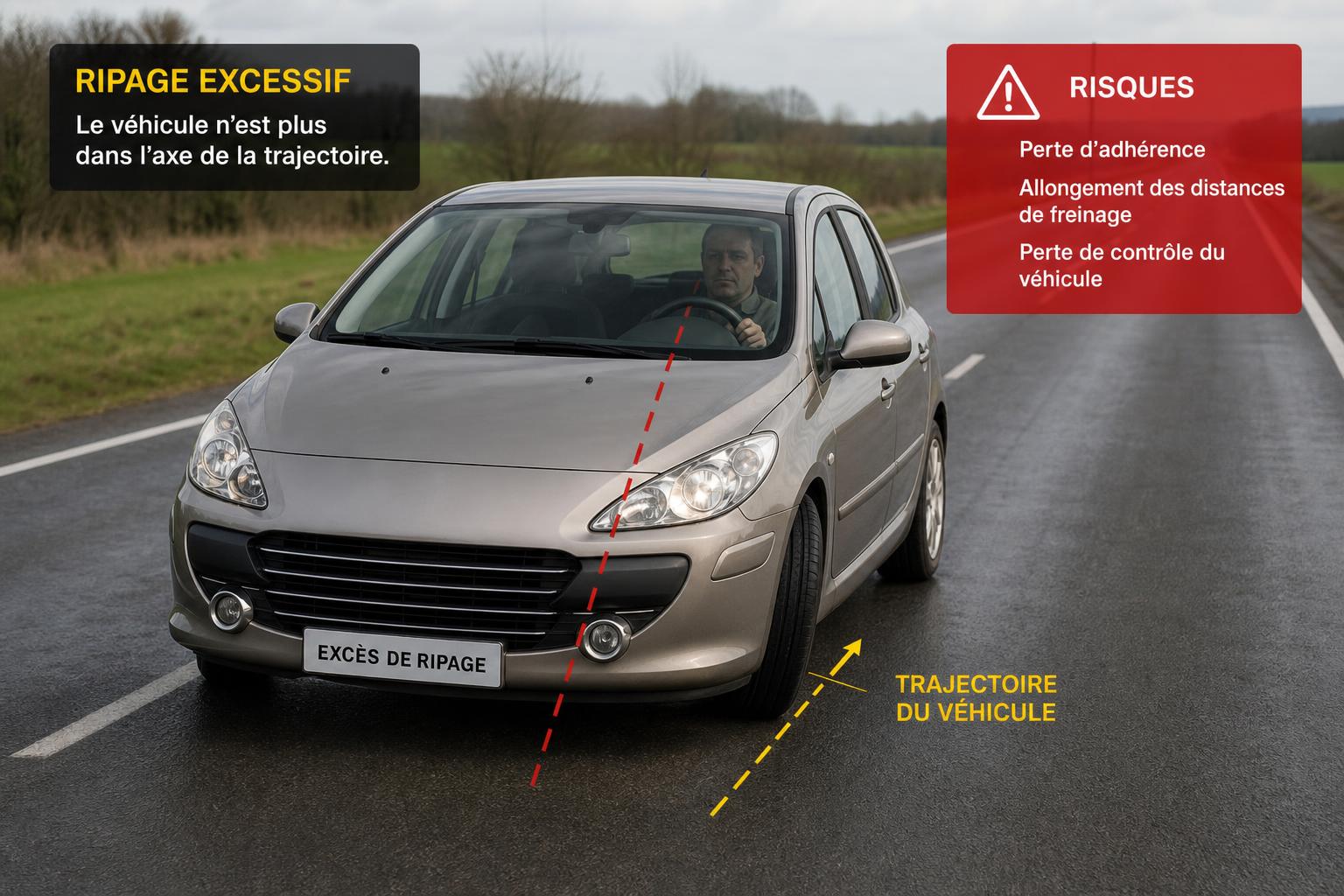 découvrez les causes du ripage excessif, les risques pour votre sécurité et les solutions efficaces pour préserver la performance et la tenue de route de votre voiture.