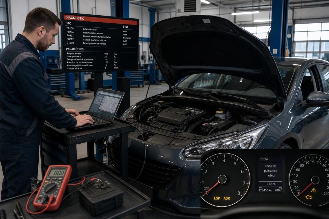 découvrez comment diagnostiquer une erreur esp ou asr accompagnée d'une perte de puissance, et apprenez les étapes pour identifier et résoudre cette panne automobile courante.