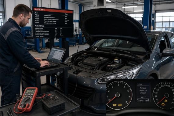 découvrez comment diagnostiquer une erreur esp ou asr accompagnée d'une perte de puissance, et apprenez les étapes pour identifier et résoudre cette panne automobile courante.
