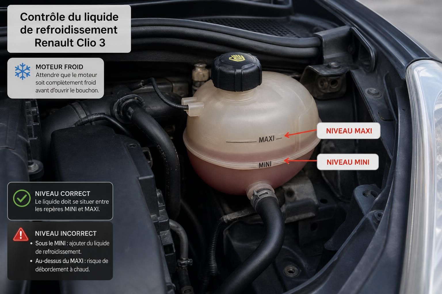 découvrez comment vérifier facilement et faire le plein des niveaux essentiels sur votre renault clio 3 pour assurer son bon fonctionnement et prolonger sa durée de vie.